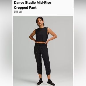 Lululemon Dance Studio Mid-Rise Cropped Pant